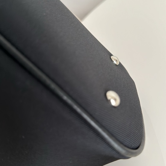 BURBERRY Black Nylon & Vintage Check Print with Leather Handle Shoulder Bag - Picture 9 of 15